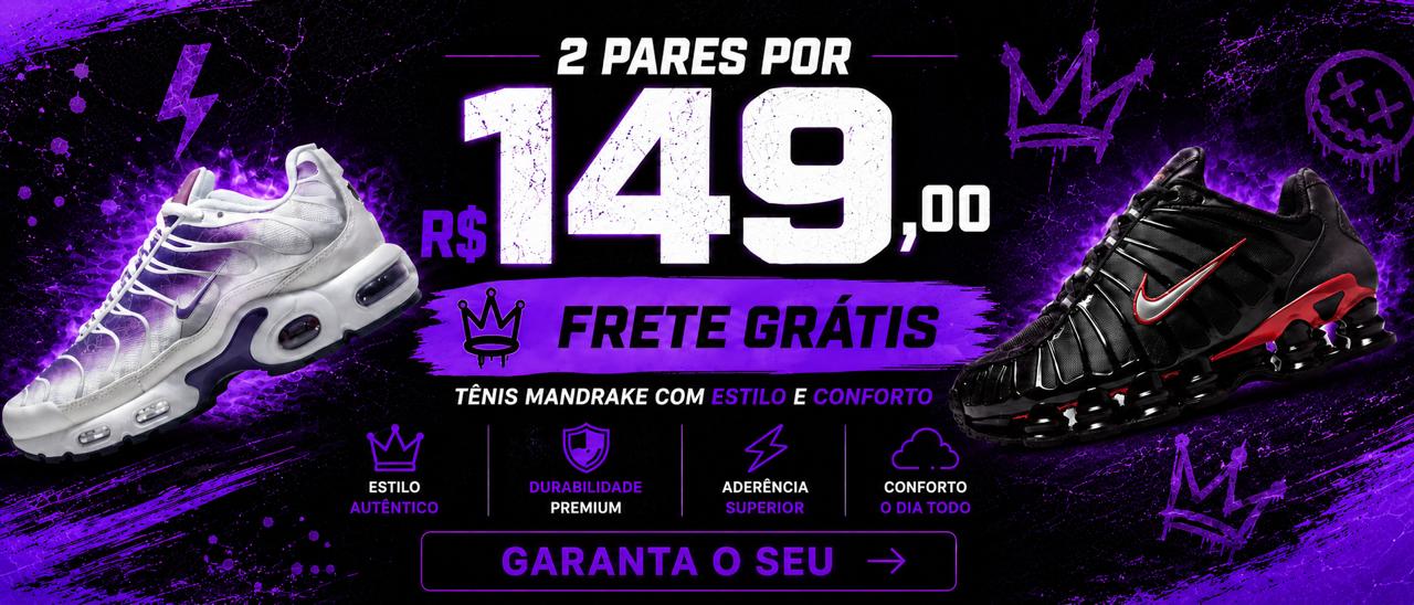 2 pares por R$ 149,00 com frete grátis — Nation 47 Sneakers