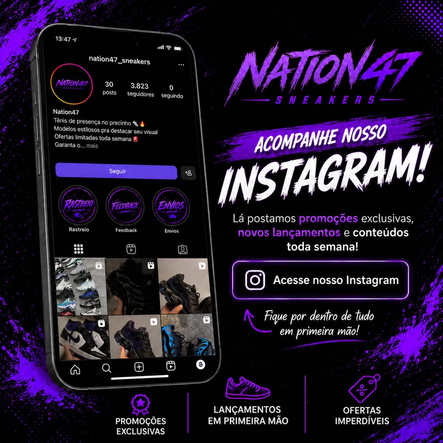 Acompanhe o Instagram da Nation 47: promoções exclusivas, novos lançamentos e conteúdos toda semana